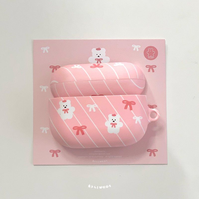 粉红丝带 AirPods 保护壳 (1,2 / PRO / 3) - 耳机收纳 - 塑料 粉红色