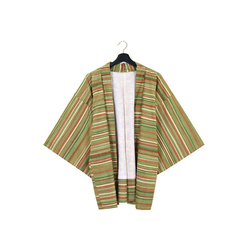 Back to Green::日本带回和服 羽织 鹿耳岛 //男女皆可穿// vintage kimono (KC-22) - 女装休闲/机能外套 - 丝．绢 