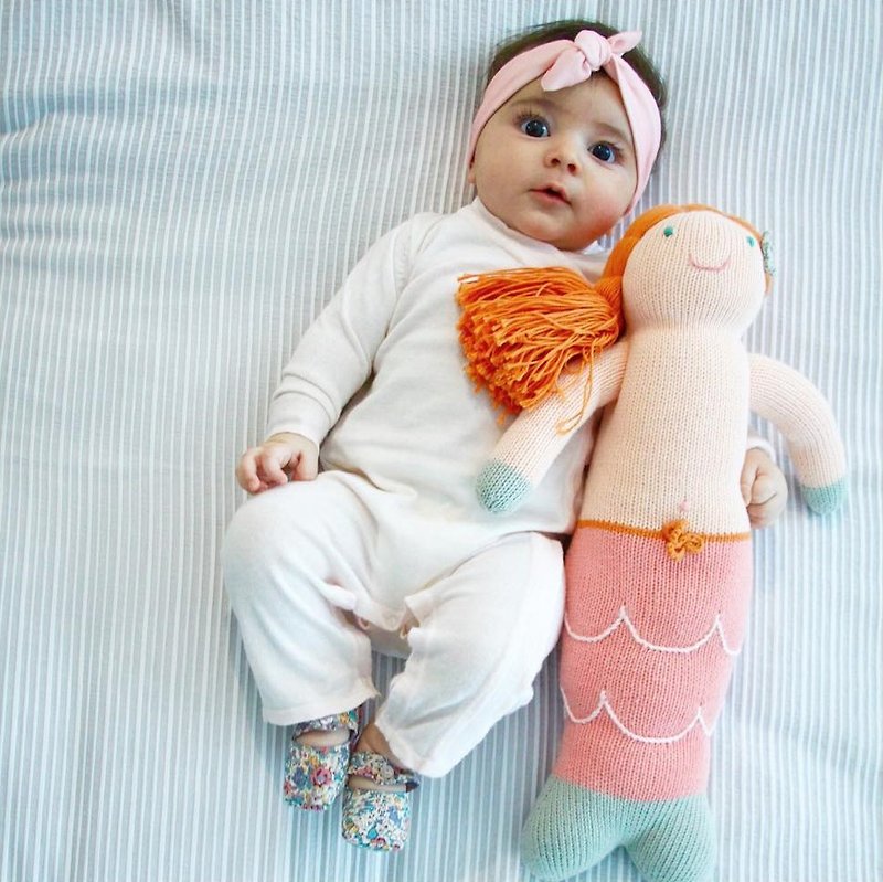 美国Blabla Kids纯棉针织娃娃(小只)- 粉红美人鱼 - 玩具/玩偶 - 棉．麻 