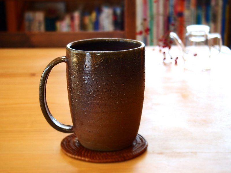 備前 ビールジョッキ　b5-019 - 花瓶/陶器 - 陶 咖啡色