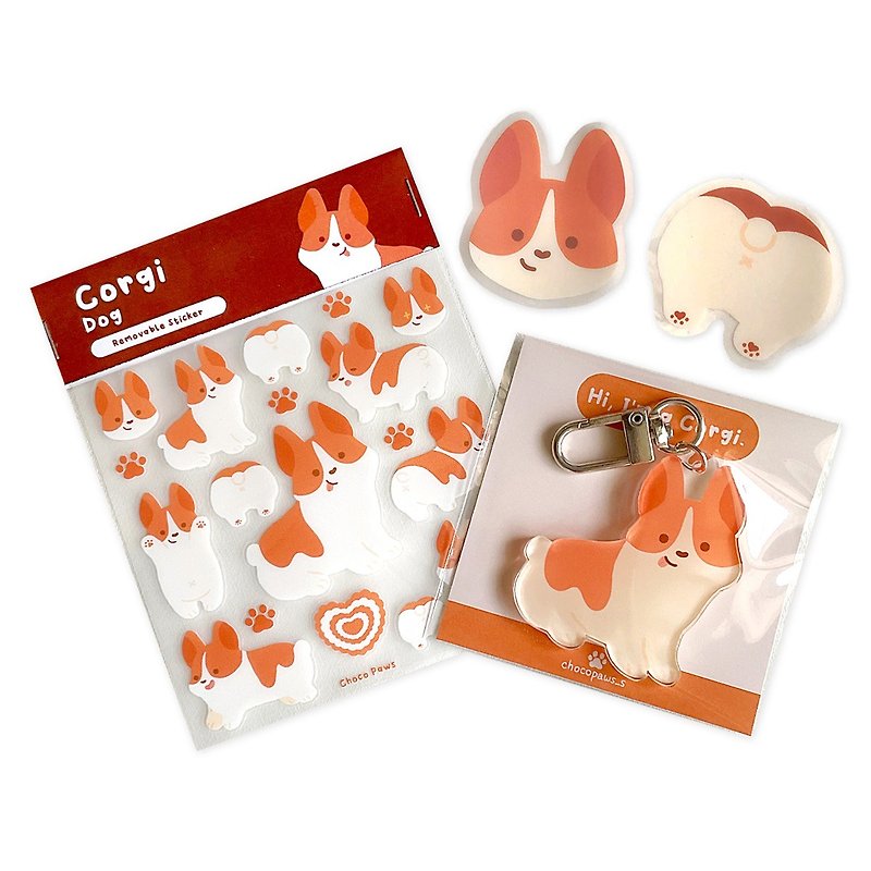Corgi dog Set - 贴纸 - 防水材质 