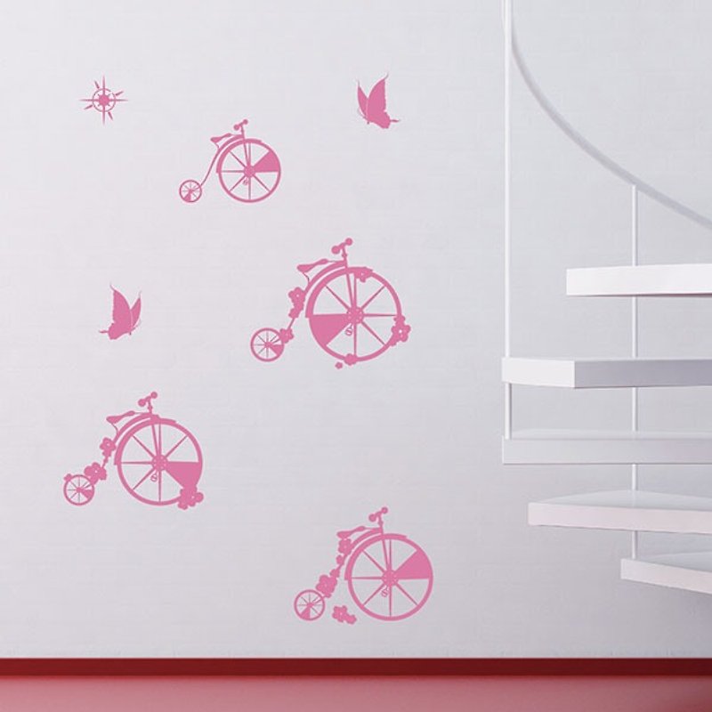 Smart Design 创意无痕壁贴◆花漾单车行(8色可选) - 墙贴/壁贴 - 纸 蓝色