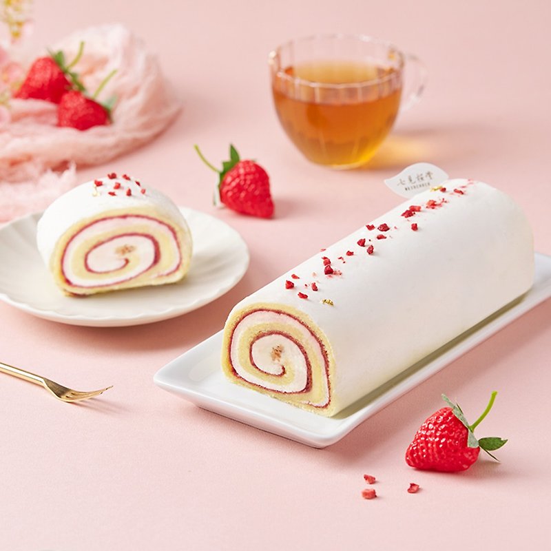 【七见樱堂】白雪－草莓蛋糕卷(长条) - 蛋糕/甜点 - 新鲜食材 