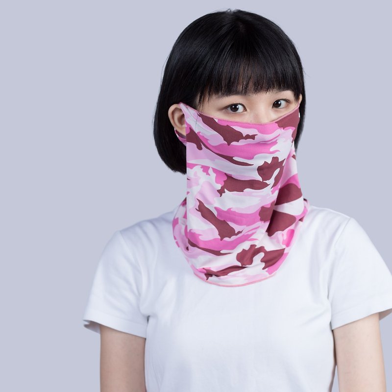 【MEGA COOUV】防晒瞬间凉感多功能面罩 UV-508 UV face cover - 口罩 - 其他材质 粉红色
