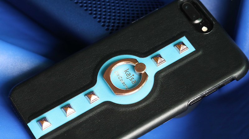 iPhone 7 / iPhone 7 plus 指环扣系列单盖手机保护壳（蓝） - 手机壳/手机套 - 真皮 蓝色