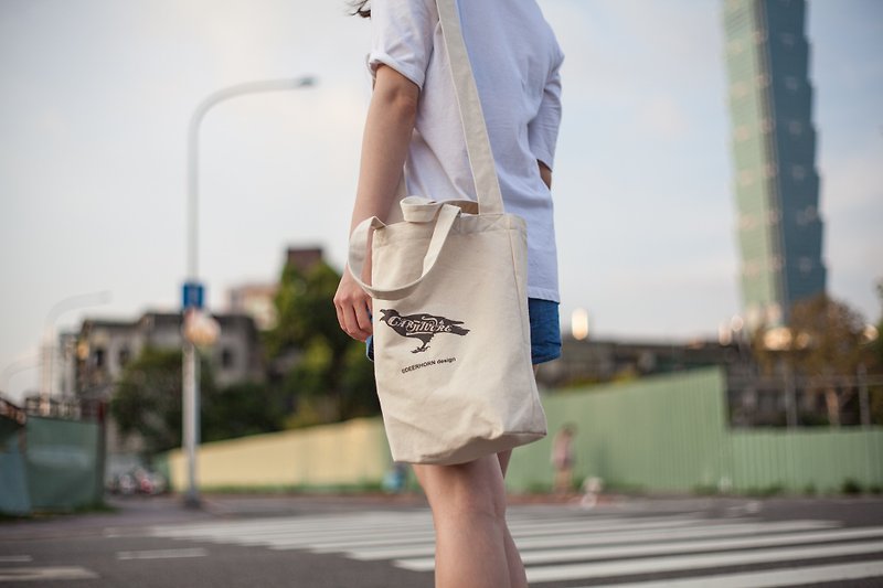 Deerhorn design / 鹿角 肉食动物 帆布包 肩背 手提 侧背 - 侧背包/斜挎包 - 其他材质 白色