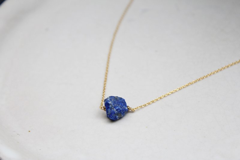 青金石原矿链项链 - 项链 - 水晶 蓝色