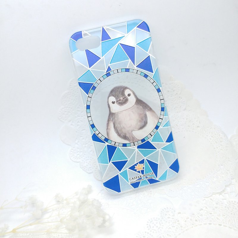 动物马赛克手机壳 - 企鹅 - 手机壳/手机套 - 塑料 蓝色