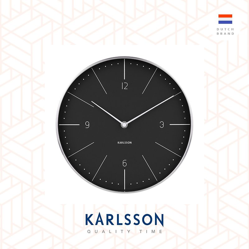 荷兰Karlsson Wall clock Normann numbers black - 时钟/闹钟 - 其他金属 黑色