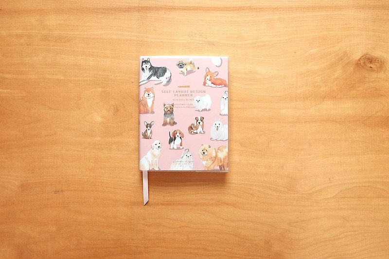 SELF-LAYOUT DESIGN PLANNER : Puppy Love - 笔记本/手帐 - 纸 粉红色