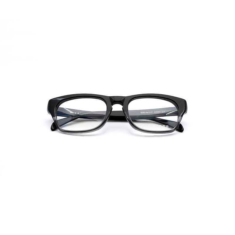 上黑下透双色渐层方框板材眼镜 - 眼镜/眼镜框 - 其他材质 灰色
