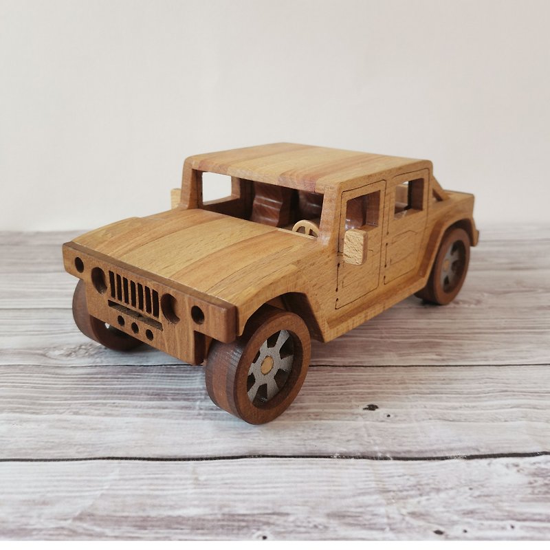 木头 摆饰 - 订制模型车、男士独特礼物、木制玩具车、订制玩具车、悍马。