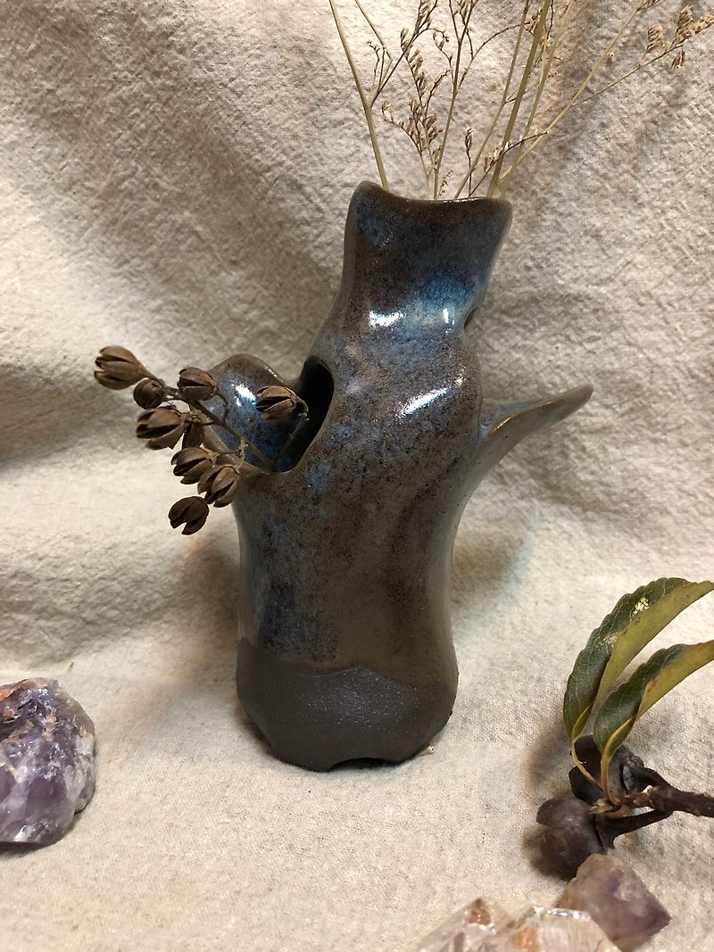 古树花瓶---蓝 - 花瓶/陶器 - 陶 蓝色