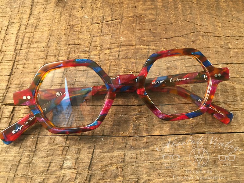 Absolute Vintage - Cochrane Street 阁麟街 六角粗框板材眼镜 - Red 红色 - 眼镜/眼镜框 - 塑料 