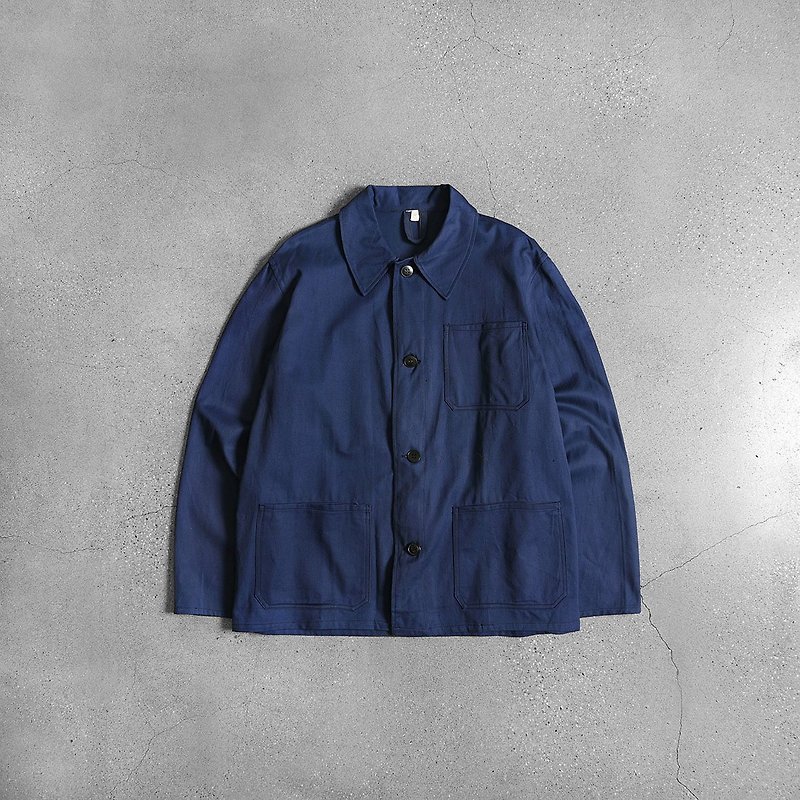 德国蓝染工装外套 / Vintage 古着 - 男装外套 - 其他材质 蓝色