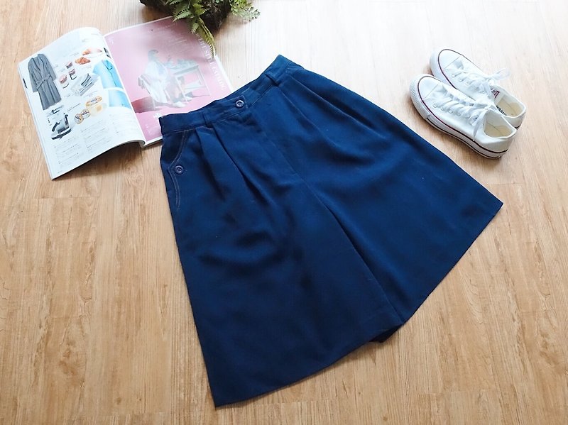 Vintage下着 / 裤 no.20 - 女装长裤 - 其他材质 蓝色