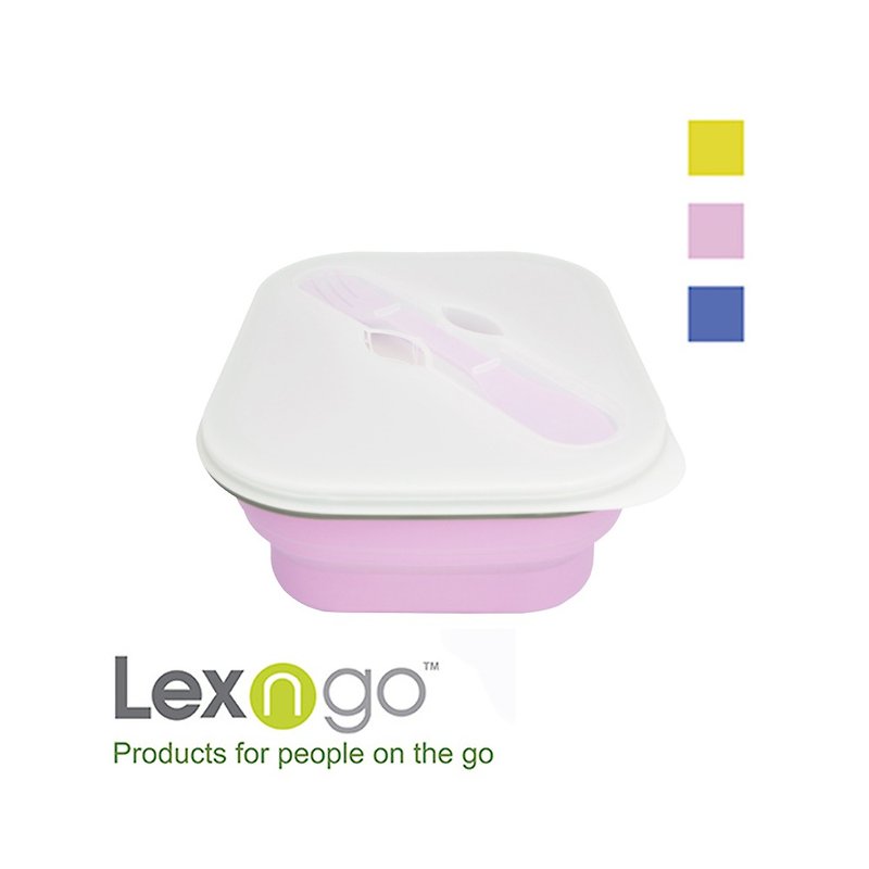 Lexngo可折叠意大利面盒-紫色 - 便当盒/饭盒 - 硅胶 紫色