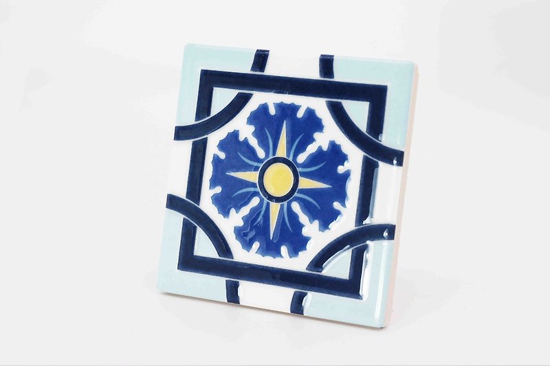 台湾花砖---百事合意(杯垫、壁画、磁砖)新发表 - 杯垫 - 瓷 蓝色