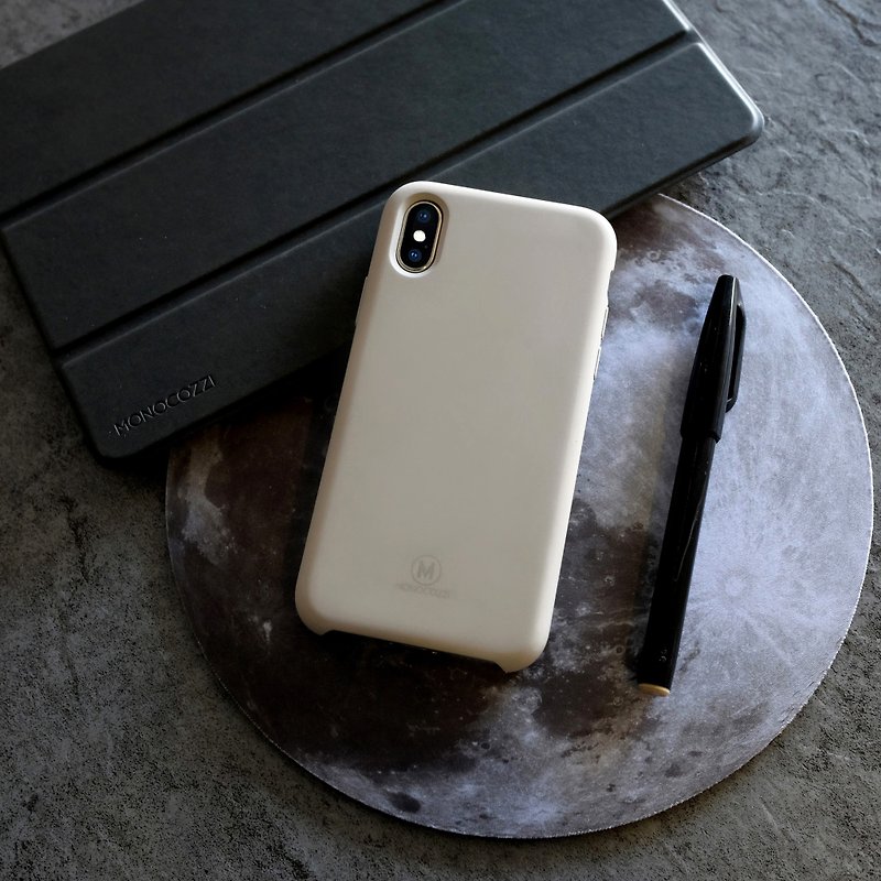 GRITTY | iPhone X 液态硅胶防污手机壳 - Stone Grey - 手机壳/手机套 - 纸 灰色