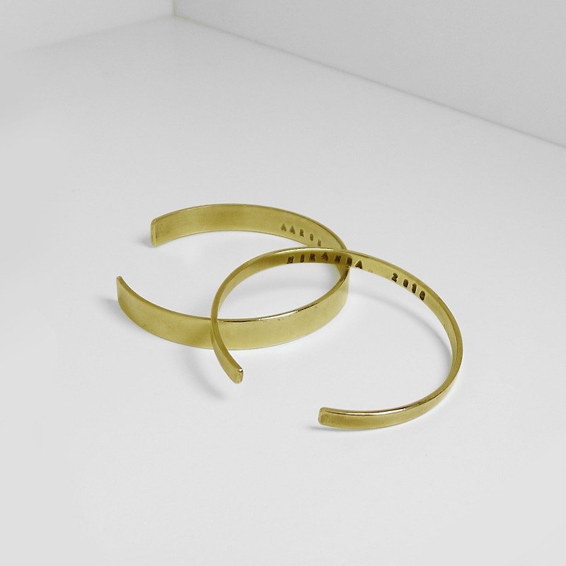 极简黄铜手环 - 手链/手环 - 其他金属 金色