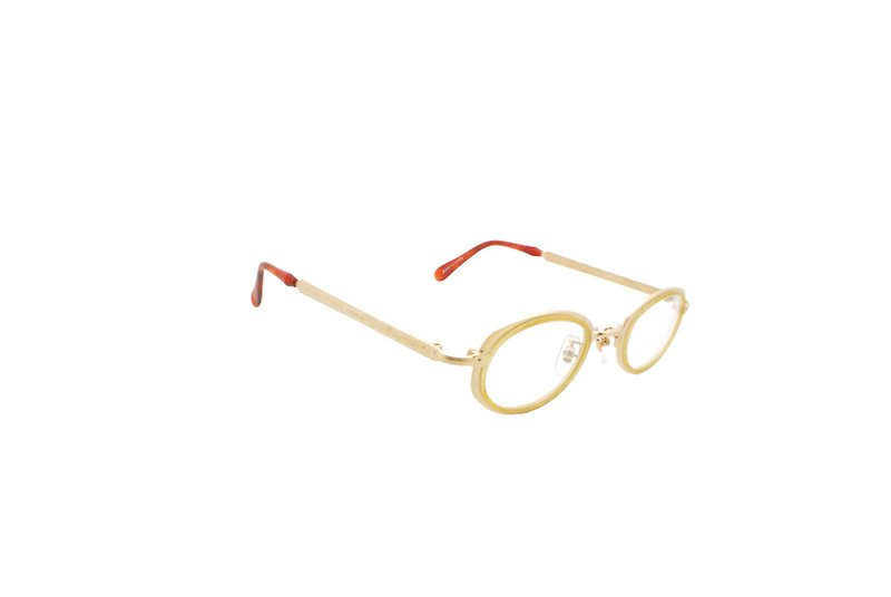 可加购平光/度数镜片renomaT21-9758 COL2A 90年代日本制古董眼镜 - 眼镜/眼镜框 - 其他金属 金色
