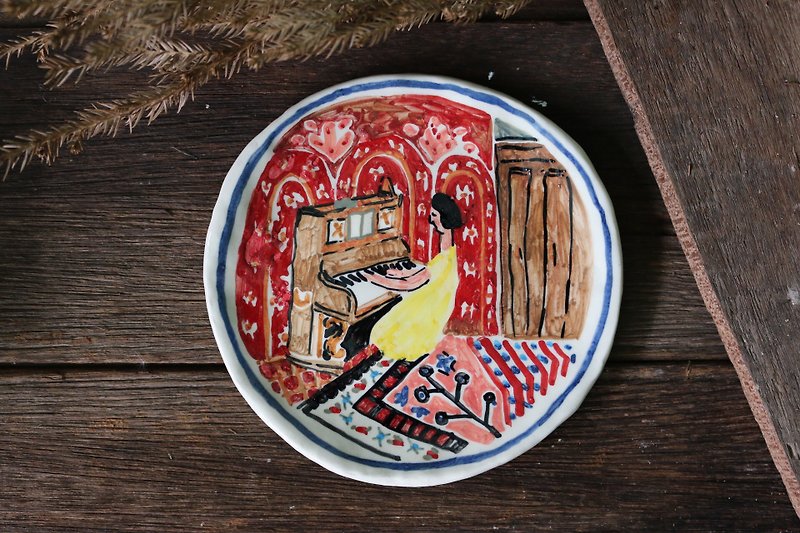 Ceramic Plate Henri Matisse 03  - 花瓶/陶器 - 陶 红色