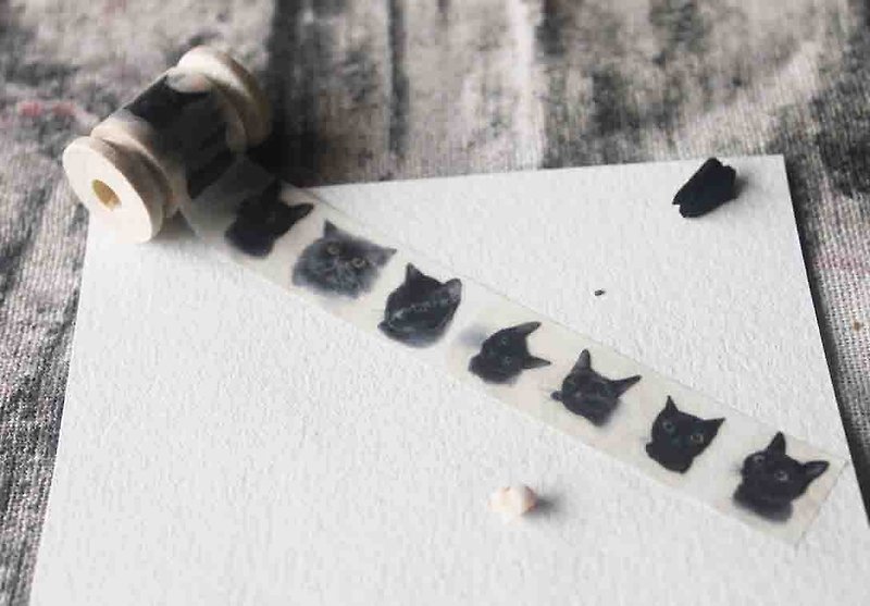 黑猫纸胶带 - 纸胶带 - 纸 黑色