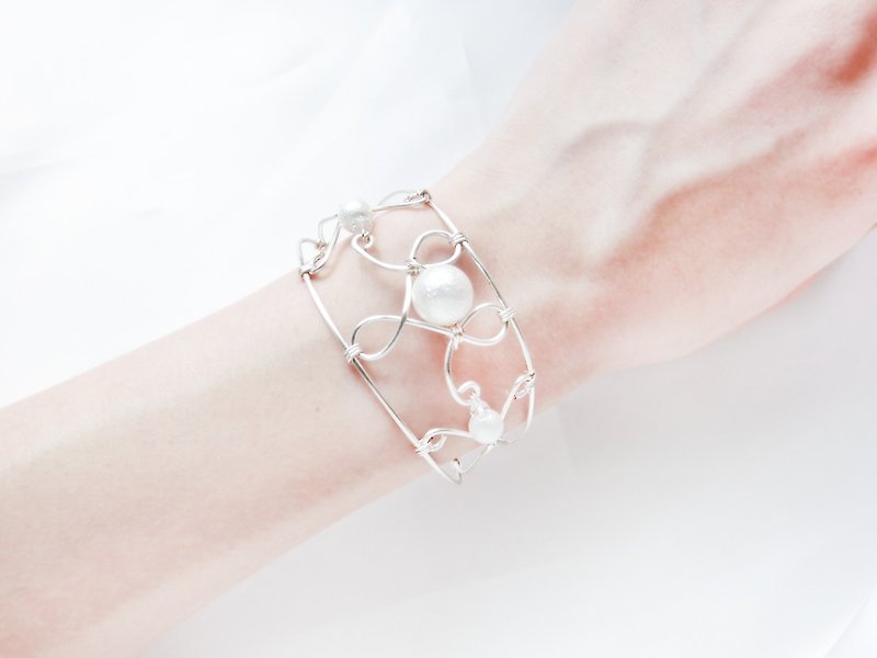 【巴洛克风】爱心珍珠款手镯 - 手链/手环 - 宝石 
