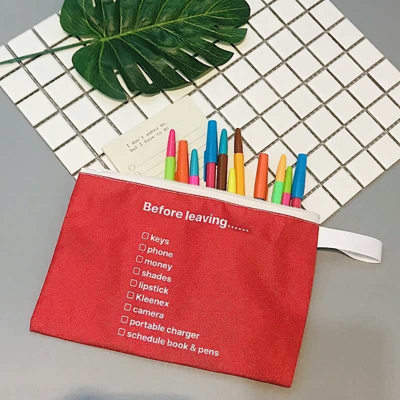 【安心出货】不再忘东忘西 牛津笔袋 / 现货 - 铅笔盒/笔袋 - 其他材质 红色
