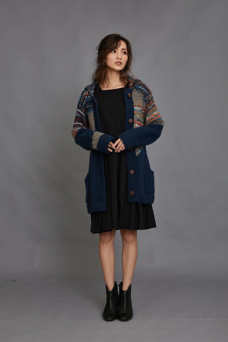 羊毛海洋彩色外套-公平贸易 - 女装休闲/机能外套 - 羊毛 多色
