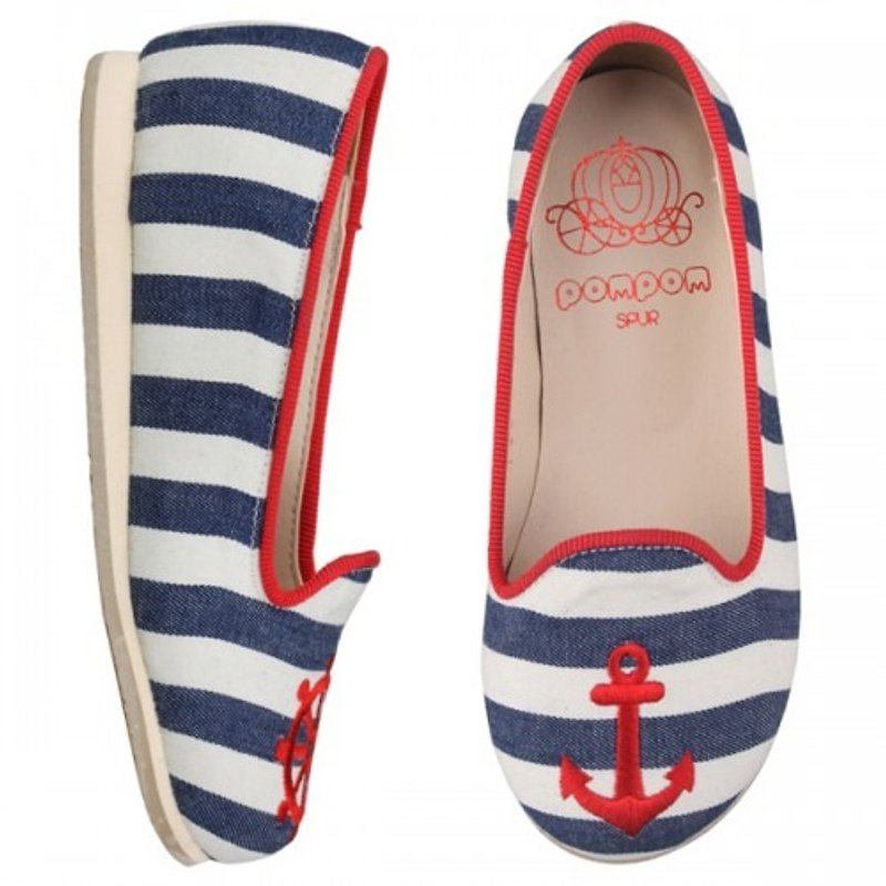 買鞋送襪 -  SPUR 水手图案平底童装鞋 FS6028 STRIPE (不设退换) - 童装鞋 - 其他材质 