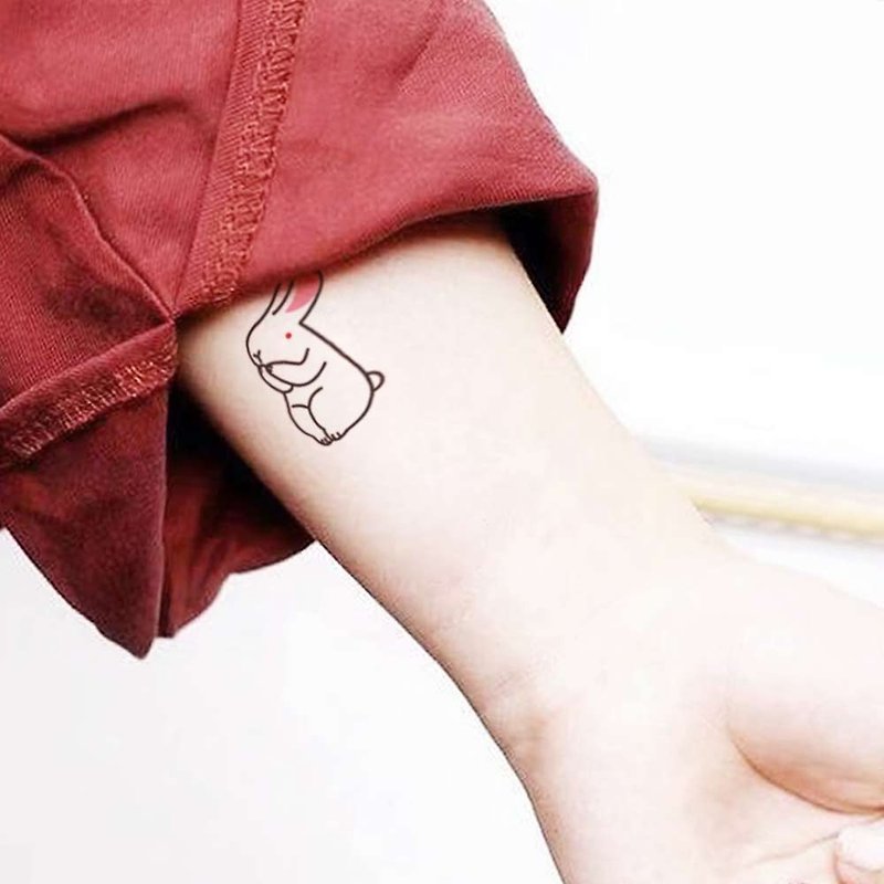 TU紋身貼紙-小兔子  刺青 防水仿真-手腕 - 纹身贴 - 纸 