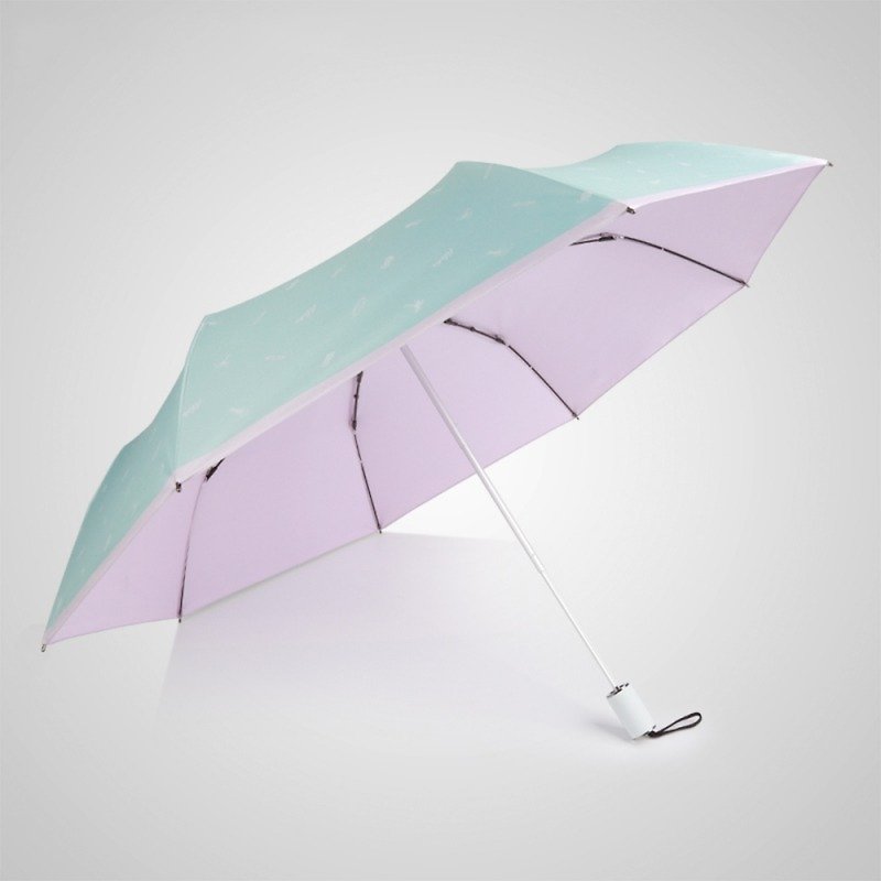 【德国kobold】抗UV夏威夷风情-超轻巧 遮阳防晒三折伞-粉色 - 雨伞/雨衣 - 其他材质 