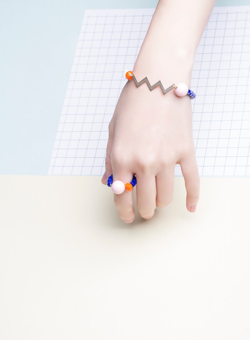 MEMPHIS蓝矿石粉砗磲手链芸所原创设计 - 手链/手环 - 宝石 蓝色