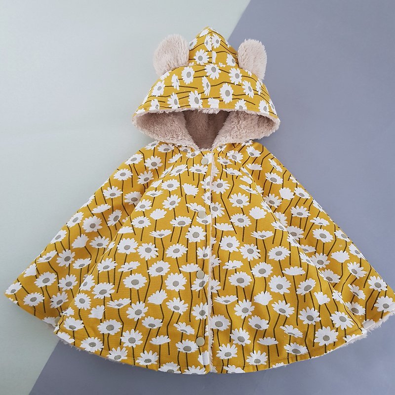 日本设计师布料~双面穿 双头夹可当背巾披风罩 - 童装外套 - 棉．麻 