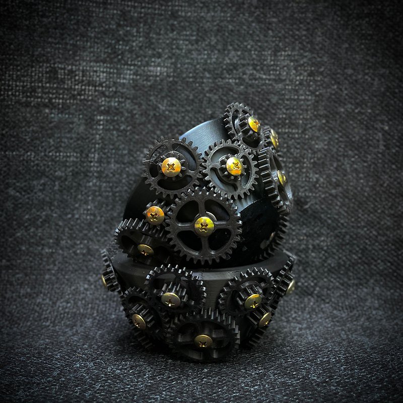 蒸汽庞克浅盆 - 花瓶/陶器 - 塑料 黑色