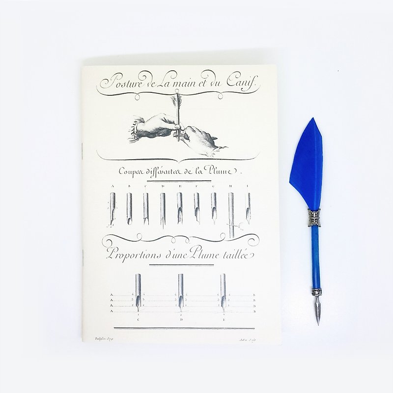 意大利欧式笔记本+袖珍羽毛沾水笔组合 | Francesco Rubinato - 蘸水笔 - 其他材质 蓝色