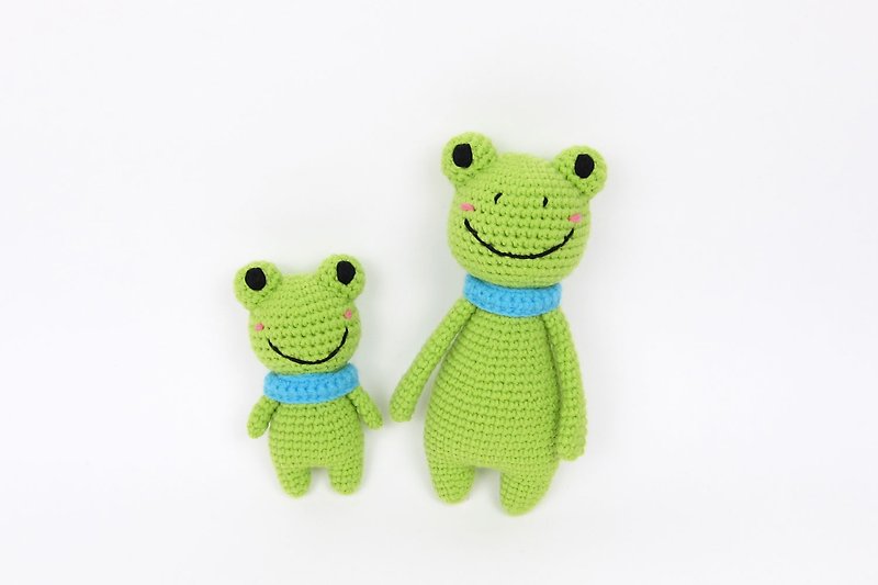 蛙蛙玩偶摇铃/青蛙/弥月礼盒 - 满月礼盒 - 聚酯纤维 绿色