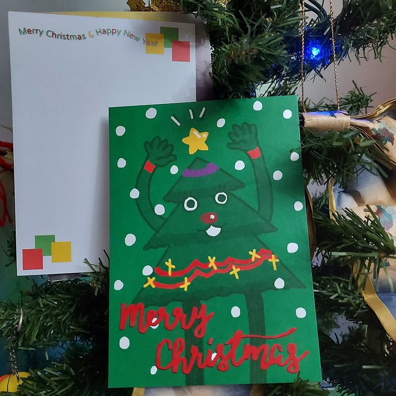 贺卡 / 圣诞树 / 圣诞节 - 卡片/明信片 - 纸 绿色