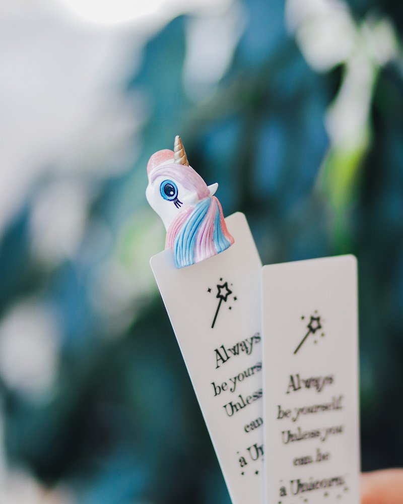 Glam Unicorn bookmark from authentic MYBOOKMARK - 书签 - 塑料 粉红色