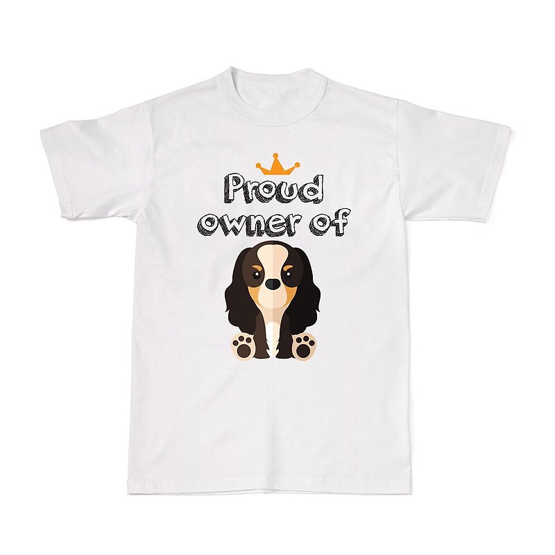 Proud Dog Owners Tees - Cavalier Spaniel - 女装 T 恤 - 棉．麻 白色