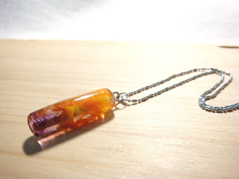 柚子林琉璃 - 暖暖- 琉璃珠项链 - 项链 - 玻璃 多色