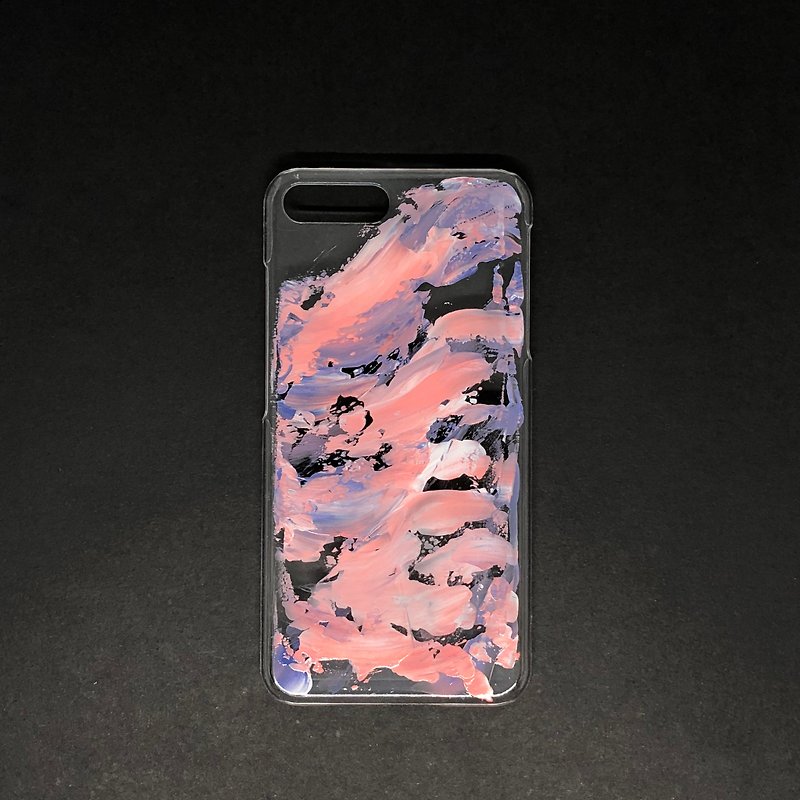 Acrylic 手绘抽象艺术手机壳 | iPhone 7/8+ | Love Wave - 手机壳/手机套 - 压克力 粉红色