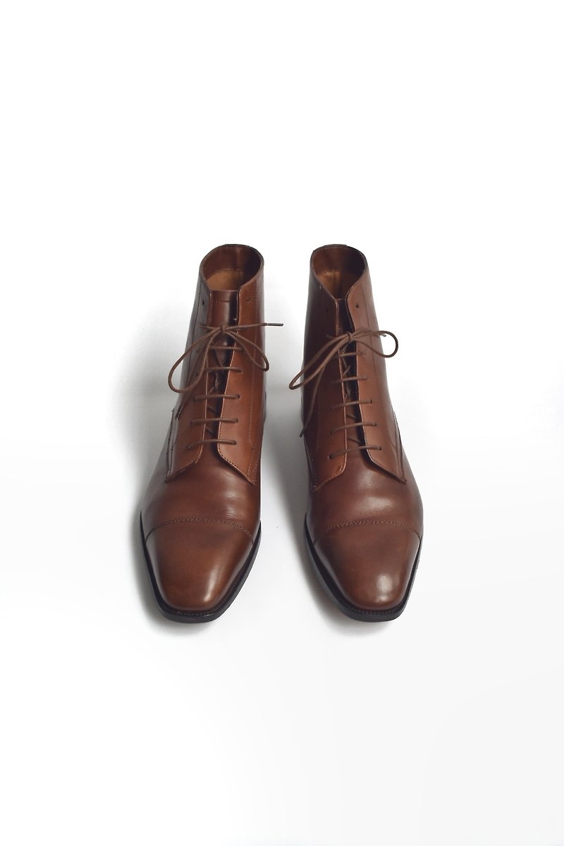 90s 意大利品酒师短靴 | Ralph Lauren Boots US 9B EUR 3940 - 女款短靴 - 真皮 咖啡色