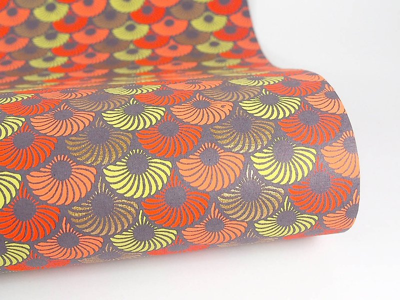 Shizen 经典几何图腾 手工包装纸 - 包装材料 - 纸 橘色