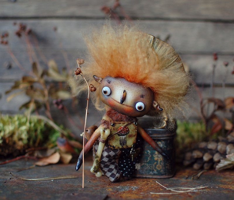 奇幻收藏雕塑、奇怪的森林生物、纺织娃娃飞木耳 - 玩偶/公仔 - 其他材质 