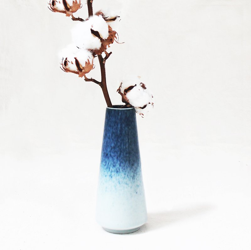 星空釉色花器－Cylinder - 花瓶/陶器 - 瓷 蓝色