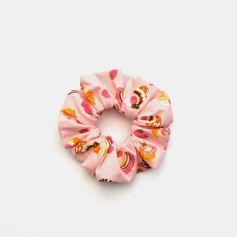 我的甜点发圈 大肠发圈 发束 甜甜圈 大肠圈 手作 质感 - 发饰 - 棉．麻 粉红色