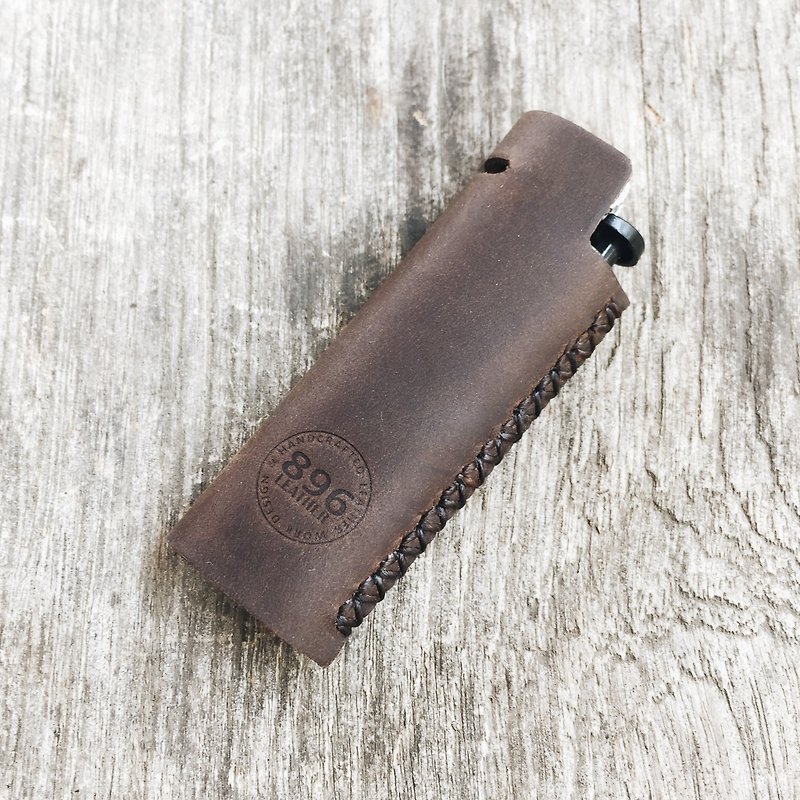 Dark Brown leather lighter case, Lighter cover, Handmade lighter case - 其他 - 真皮 