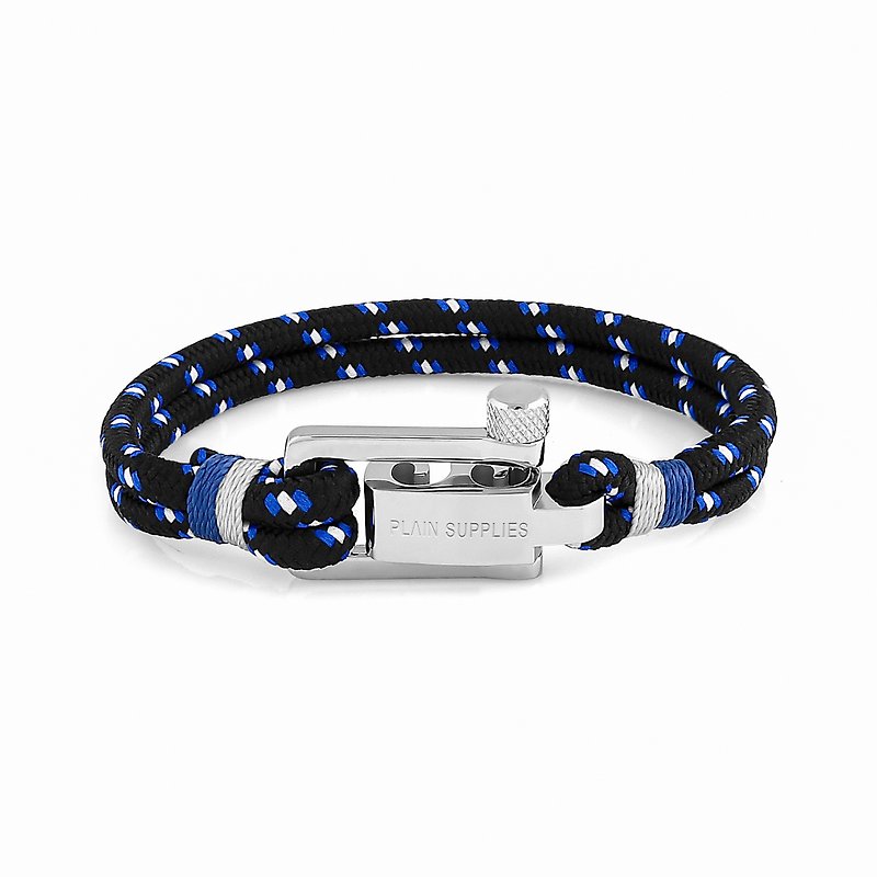 U-Lock Black Rope Bracelet - 手链/手环 - 其他材质 黑色